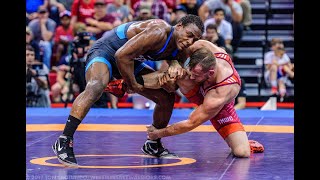 He could barely stand & still won!  👀  J'den Cox vs. David Taylor | Match 3: 2017 World Team Trials