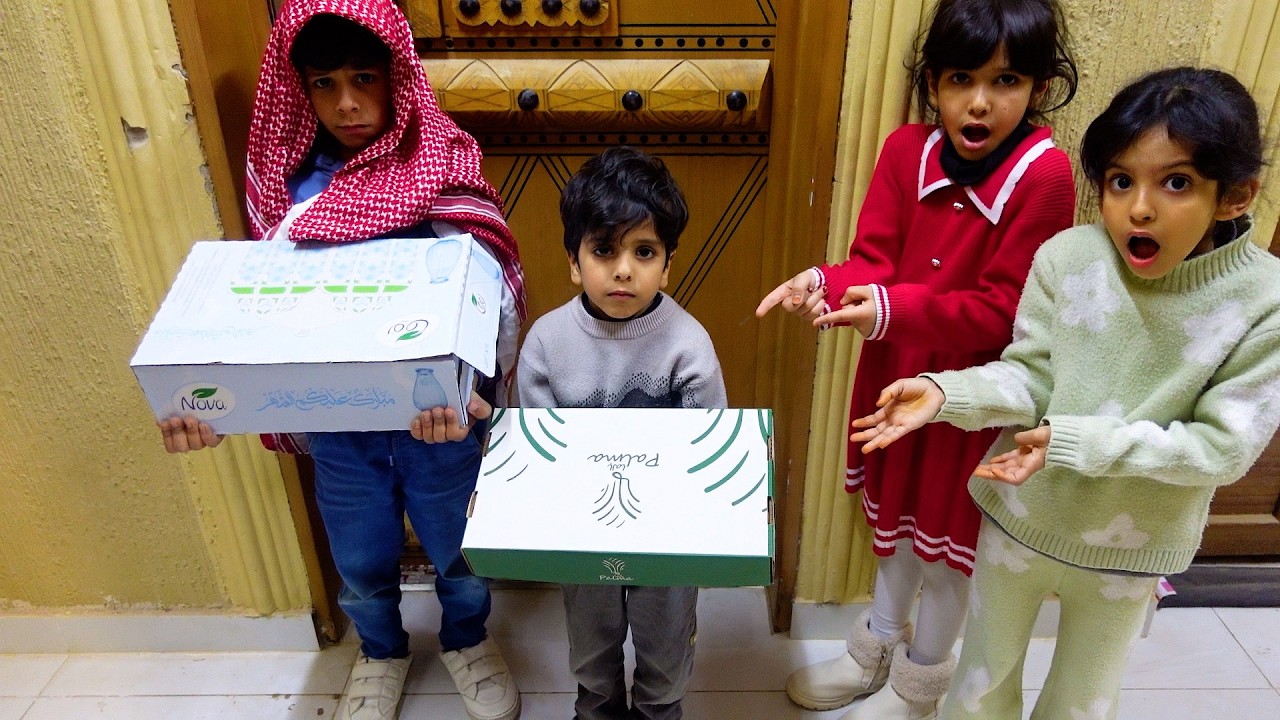 البنات يتصدقون على الجيران في رمضان !