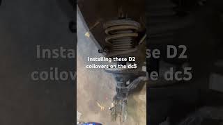 D2 suspension for dc5 install #kswapped #mechanic #d2 #dc5 #integratyper #k24a