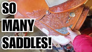 This Estate AUCTION was AWESOME! Shopping for saddles on a budget!