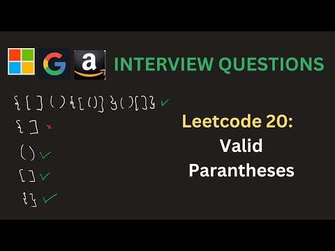 Valid Parentheses | Stack | String | Optimal Approach | Amazon / Facebook/ Google Interview question