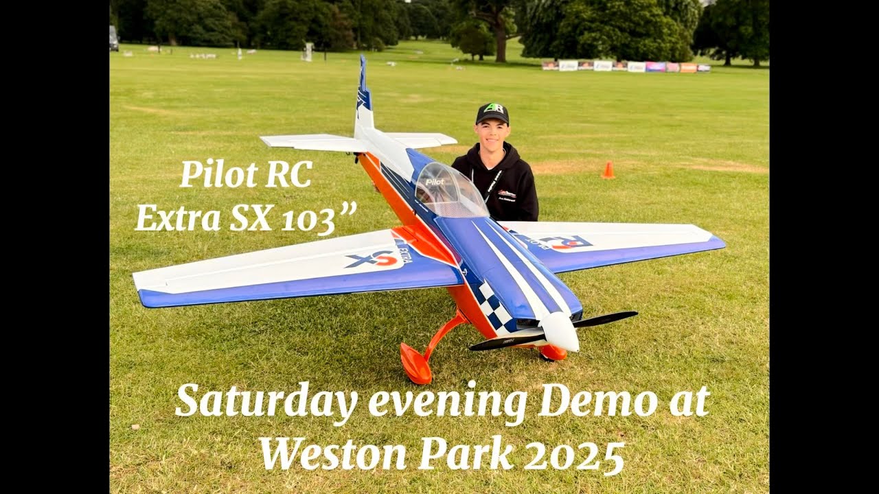 Saturdays Aeromusical with the Pilot RC Extra SX 103” at Weston Park 2025!! / Joe Hampson