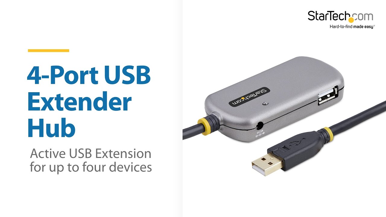 2-Port USB 3.0 Extender over OM3 Multimode Fiber - LC/LC - 2x 5Gbps USB-A  Hub - 350m (1150ft) Range - Durable USB Fiber Optic Extender - Optical USB