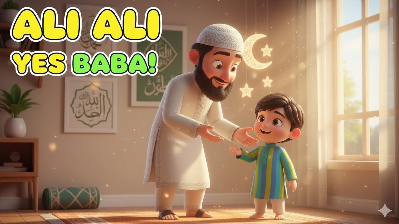 Ali Ali Yes Baba 🕌 | Islamic Kids Rhyme | Namaz Song for Kids