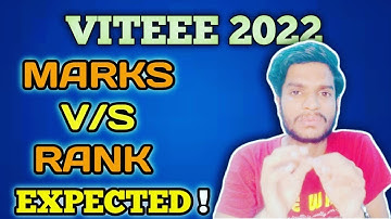 VITEEE 2022 MARKS vs Rank