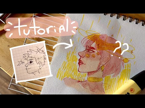 DIBUJA un ROSTRO de PERFIL FACIL | dibujos aesthetic | tutorial