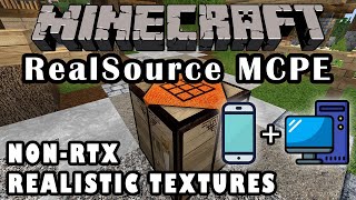 MCPE + Minecraft Bedrock Windows 10 버전 2021용 RealSource 사실적인 비 RTX 셰이더/텍스처 screenshot 4
