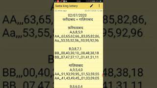 Satta king lottery  आज की जोड़ी क्या आएगी 03,07,2020