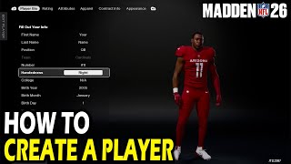 How to Create a Player in Madden 26