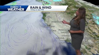 Partly cloudy today with 60s and 70s, rain on Saturday