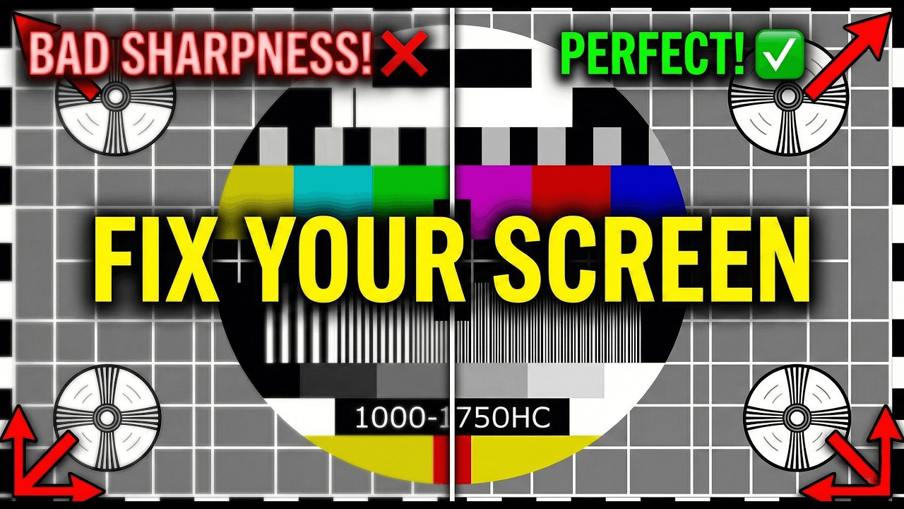 Why Is My TV Zoomed In? 🛑 Sharpness & Overscan Fix (4K Test Pattern)