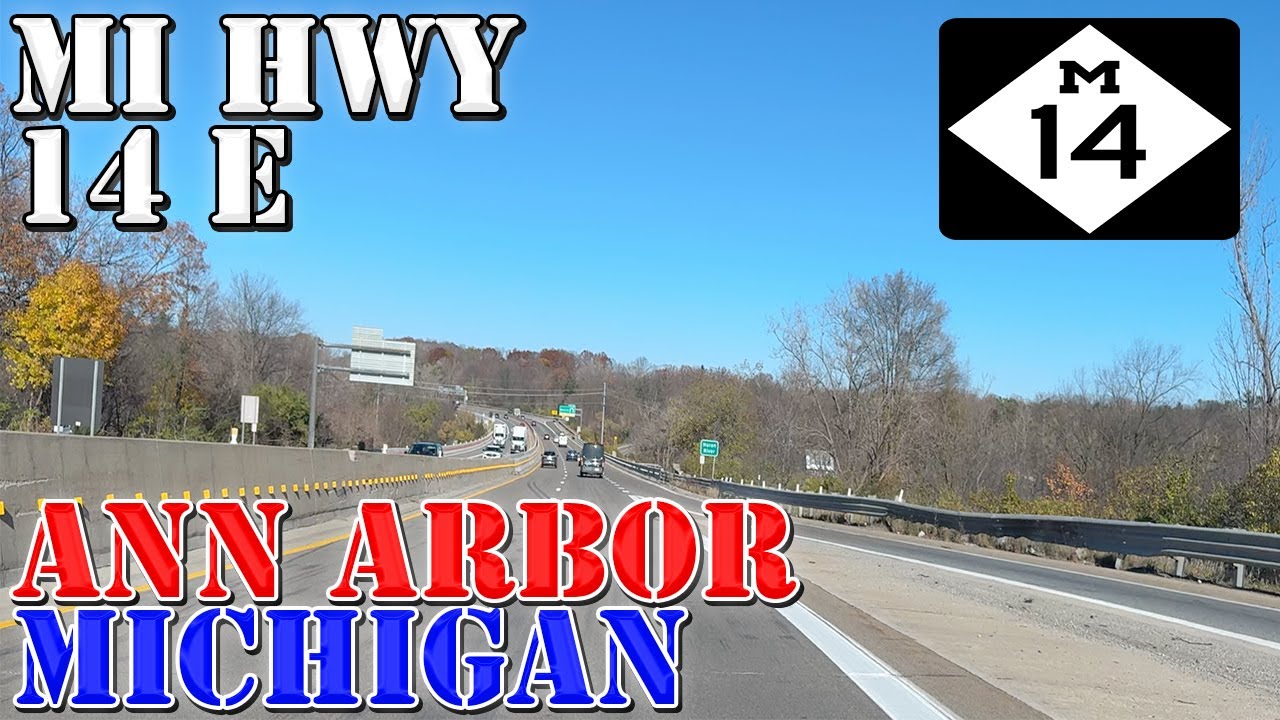 M-14 East - Ann Arbor - Michigan - 4K Highway Drive