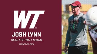 WT Football Head Coach Josh Lynn (Aug. 26)