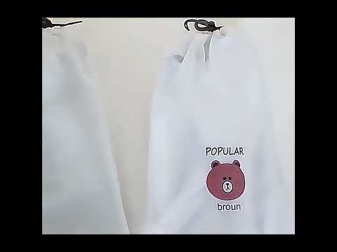 Мішки для зберігання речей на зав'язці 20×30 см, 5 штук в наборі, прозорі з ПВХ, видео 1