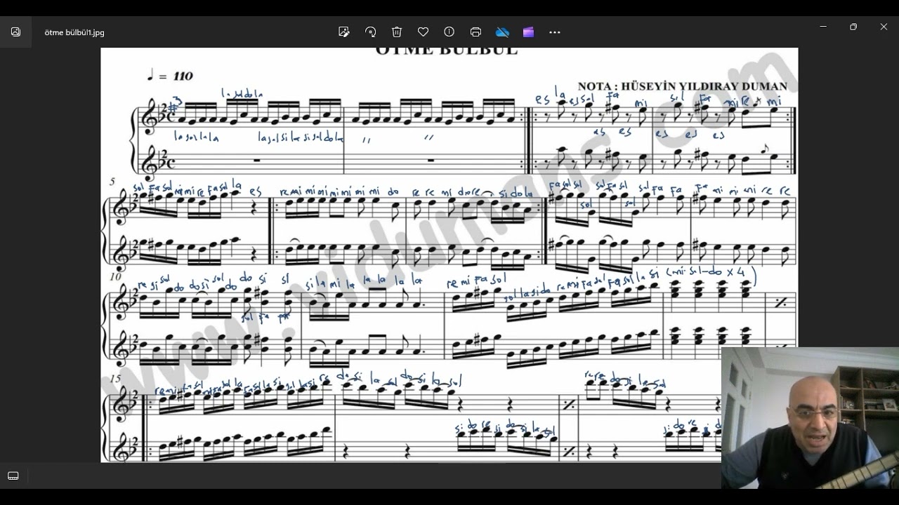 ötme bülbül ilk kısım solfej ve çalım