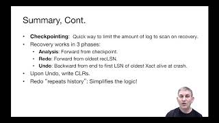 Lecture 20 Part 16: Recovery Conclusion
