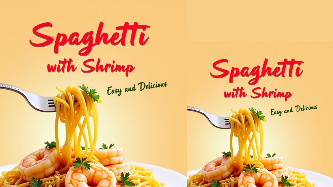 Butter Garlic Shrimp with Spaghetti, Easy and Delicious recipe,