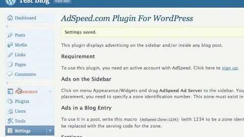 AdSpeed Tutorial for Wordpress