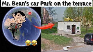 Mr bean car upon the terrace in google earth and google map #viral #mrbean