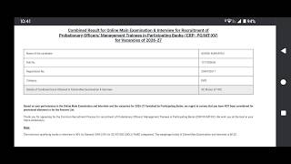 My ibps_po_2026_result  #results