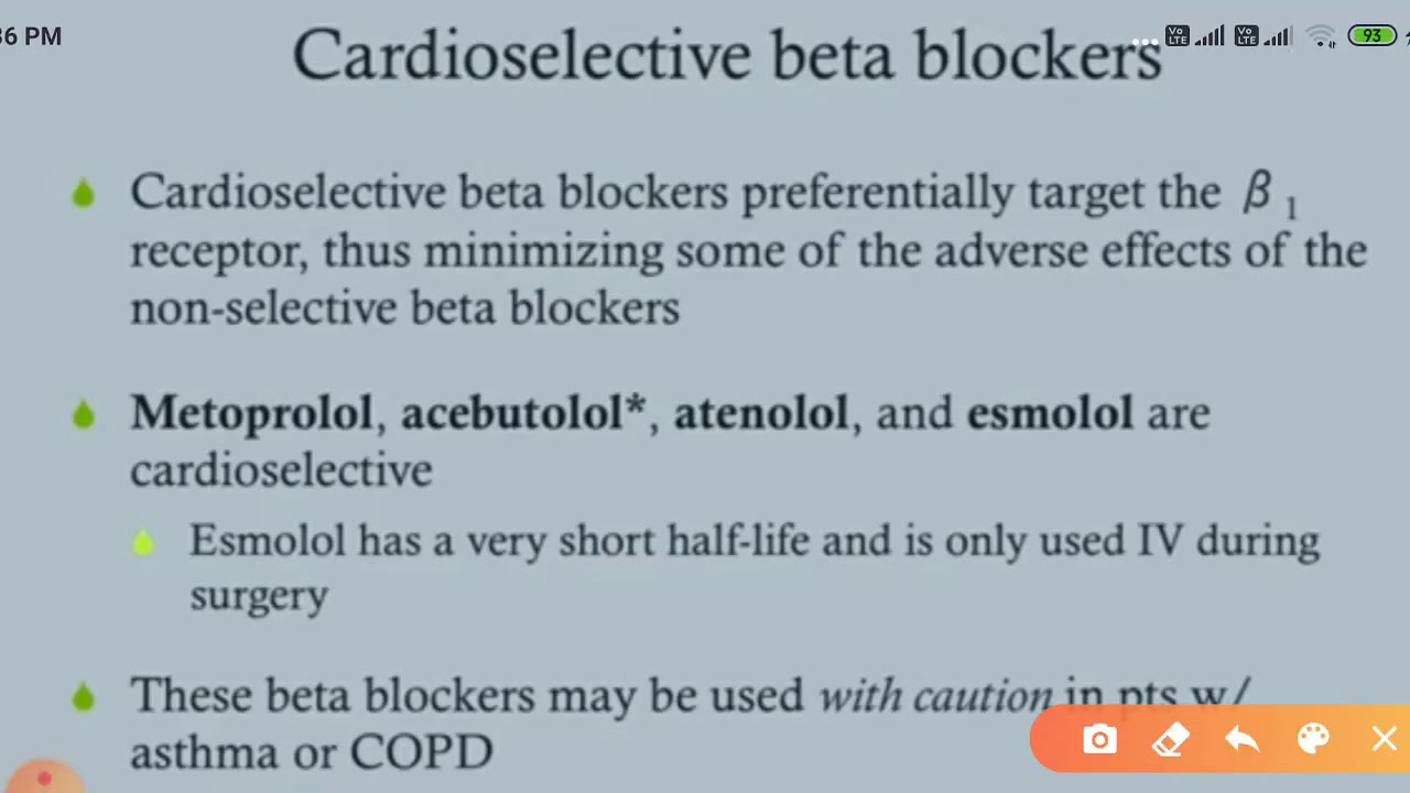 which beta blockers are cardioselective