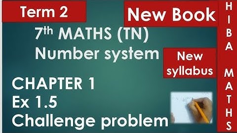 7th maths term 2 chapter 1 exercise 1.5 challenge problems full answers TN  samacheer