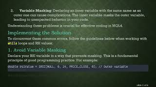 Celebrity Mastering MQL4: How to Create a Dynamic while Loop with RSI Values Profile