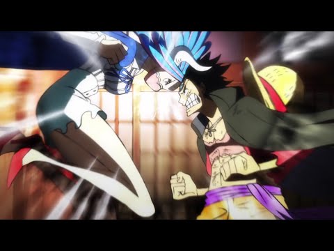 luffy and ulti having a passionate kiss in kaido castle. - YouTube