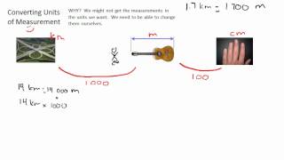Converting metric units of measurement (km to m, m to cm)