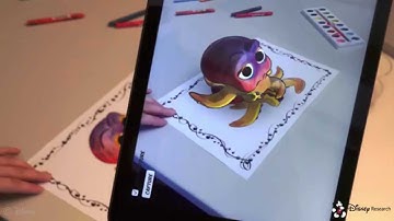 Live Texturing of Augmented Reality Characters from Colored Drawings