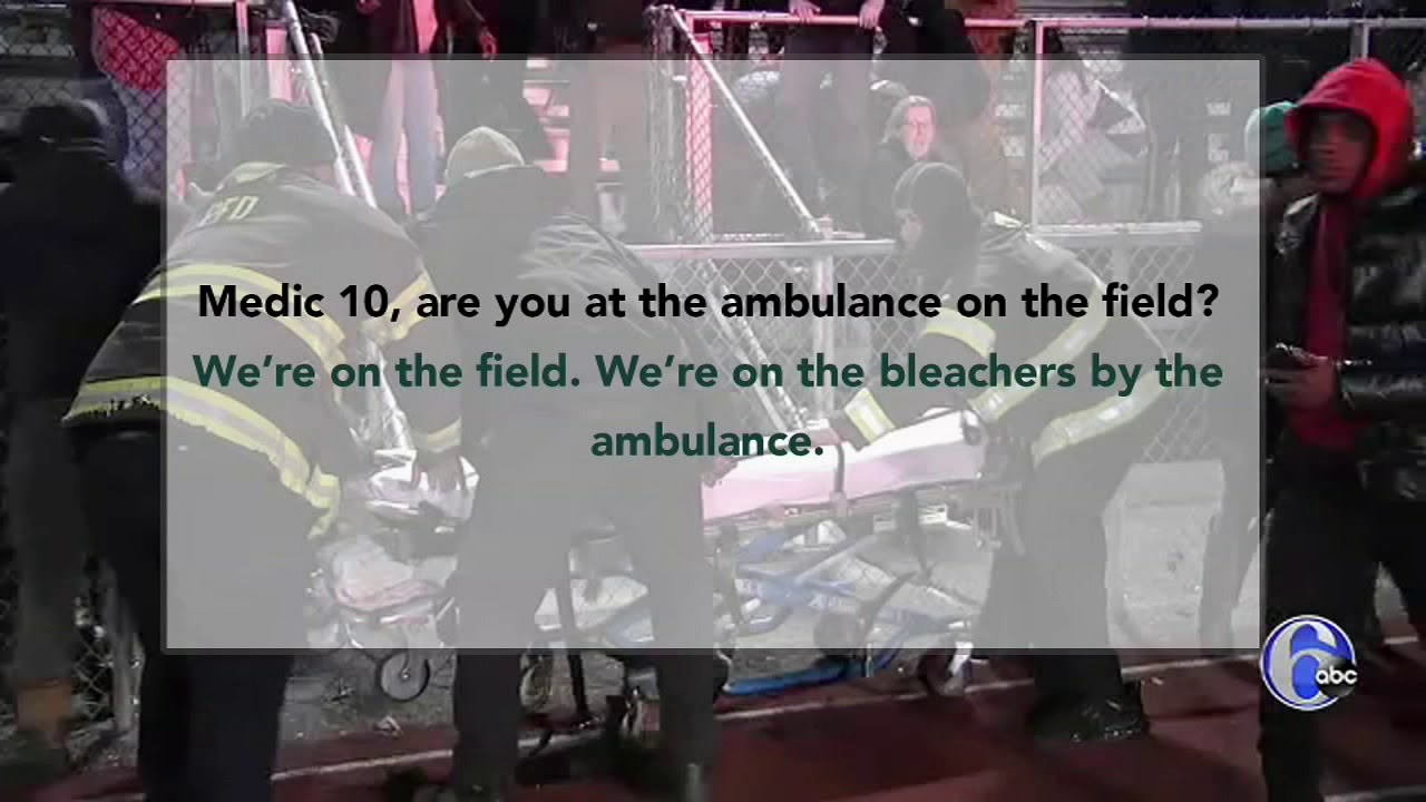 EMS radio call at New Jersey high school football game shooting - YouTube