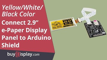 Yellow 2.9" inch e-Ink Display w/Arduino Shield 296x128 for IoT