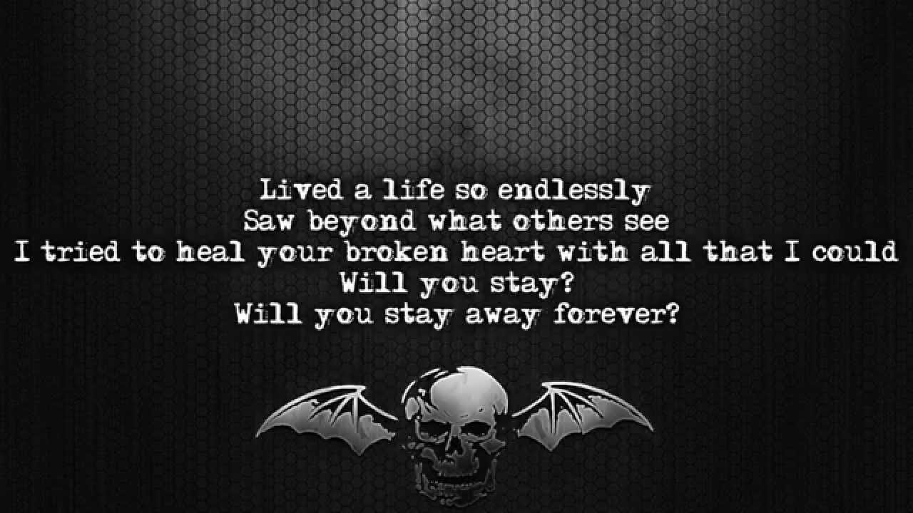 Avenged Sevenfold   So Far Away Lyrics on screen Full HD