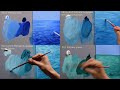 Comparing Phtalo Greens and Blues With a Simple Seascape Painting