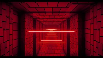 Seamless loop of 3d neon corridor