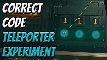 Correct Code Answer - Teleportation Experiment Exhuming The Past | Starfield Shattered Space DLC