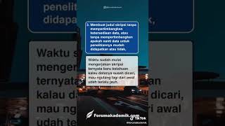 5 Kesalahan fatal dalam membuat judul skripsi #shorts #mahasiswa #kuliah #skripsi
