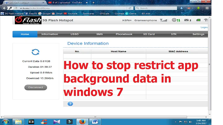 How to stop/disable restrict app background data in windows 7
