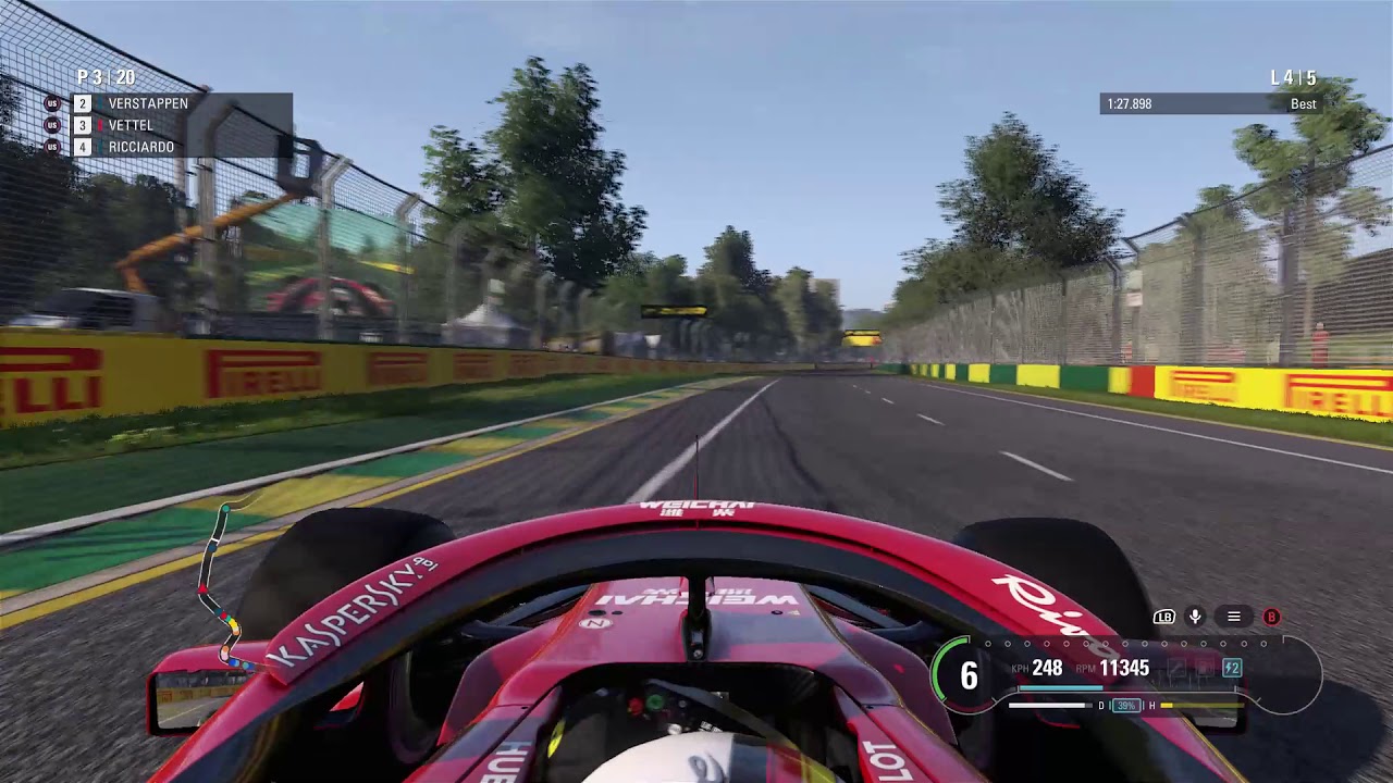 F1 2018 gameplay with Sebastian Vettel at Melbourne (5 laps)