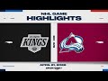 NHL Game 2 Highlights | Kings vs. Avalanche - April 21, 2026