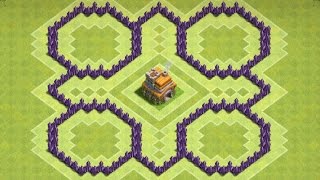 CoC "NEW" Town hall 7 (TH7) Farming (HYBRID) Base With 3 Air Defence-New th7 base- Clash of Clans