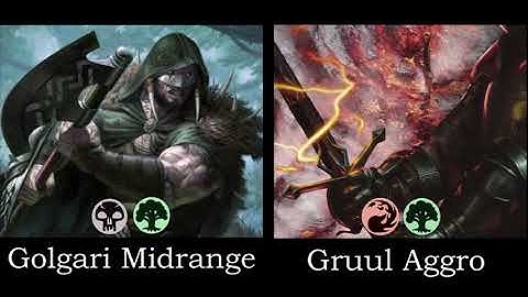 MTG Arena: Golgari Midrange vs Gruul Aggro | ZNR Standard Ranked Bo3   No commentary