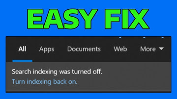 How To Fix Search Indexing Was Turned Off Turn Indexing Back in Windows