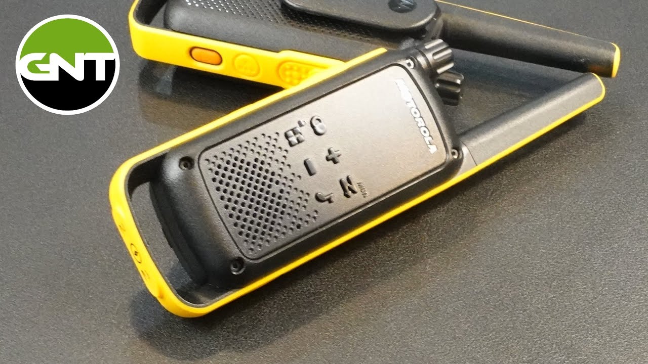 Motorola Talkabout T470 2-Way Radio Black with Yellow Rechargeable
