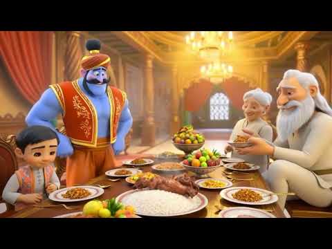 جادوئی چراغ کی کہانی اردو میں غریب دادا جی نے جنی لیمپ ڈھونڈ لیا بچوں کے لیے جذباتی کارٹون کہانی