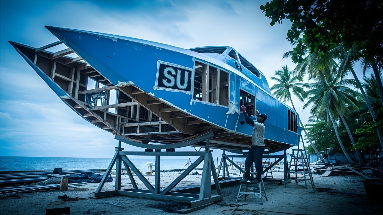 Мужчина построил невероятный реактивный катер Су-35 полностью с нуля | От начала до конца от @Tha...