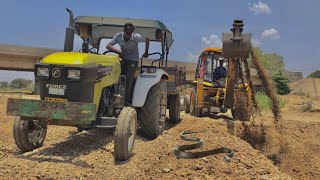 JCB 3dx Machine Loading Tractor For Making pond with Tractors | gadi wale video