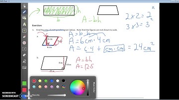 Grade 6 Module 5 Lesson 1 Area of Parallelograms