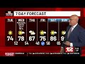 First Alert Forecast: Sunny and pleasant Tuesday (May 12)