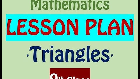 9th CLASS MATHS LESSON PLANS / 